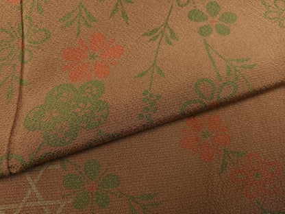 平和屋着物●訪問着　草花文　正絹　逸品　AABI7329ph