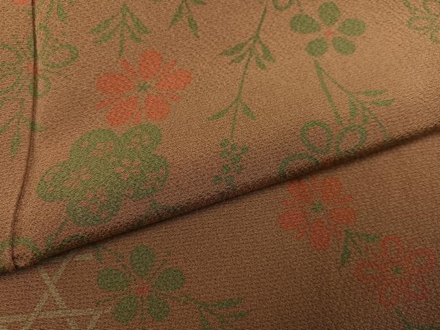 平和屋着物●訪問着　草花文　正絹　逸品　AABI7329ph