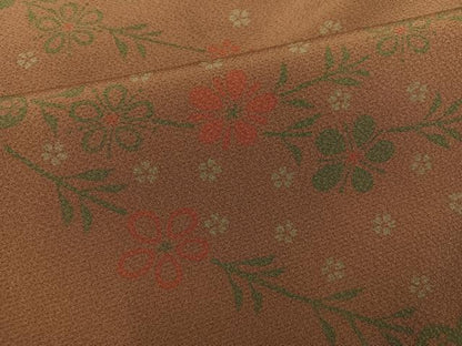 平和屋着物●訪問着　草花文　正絹　逸品　AABI7329ph
