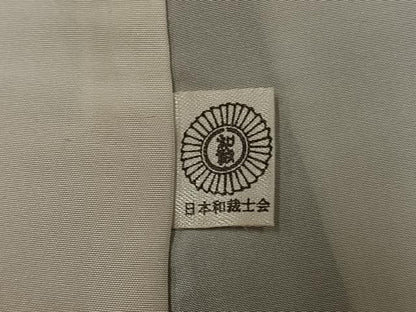 平和屋着物●上質な紬　麻の葉文様　正絹　逸品　AABI7334ph