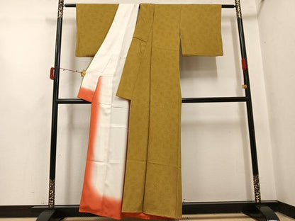 平和屋着物●重要無形文化財　人間国宝　中村勇二郎　江戸小紋　国宝平等院雲中供養菩薩像五十二　正絹　逸品　AABI7335ph