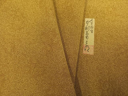 平和屋着物●重要無形文化財　人間国宝　中村勇二郎　江戸小紋　国宝平等院雲中供養菩薩像五十二　正絹　逸品　AABI7335ph