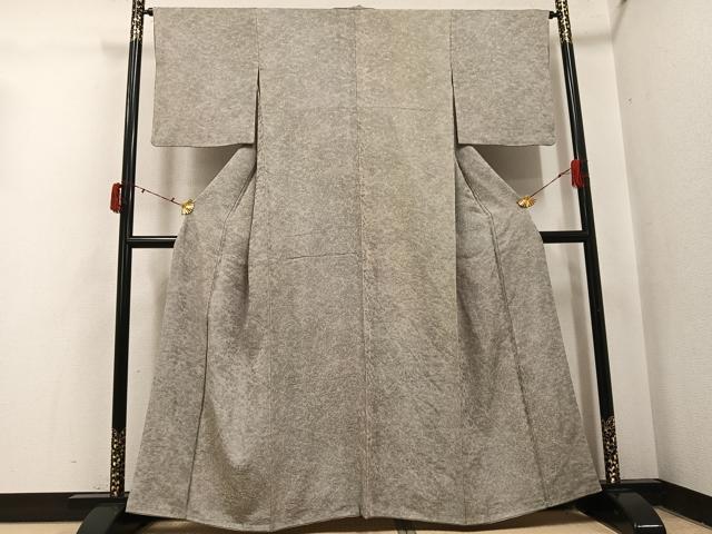 平和屋着物●お召　草花文　正絹　逸品　AABI7339ph