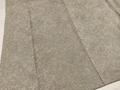 平和屋着物●お召　草花文　正絹　逸品　AABI7339ph