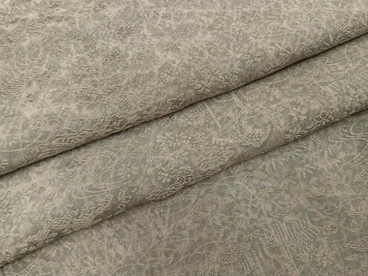 平和屋着物●お召　草花文　正絹　逸品　AABI7339ph