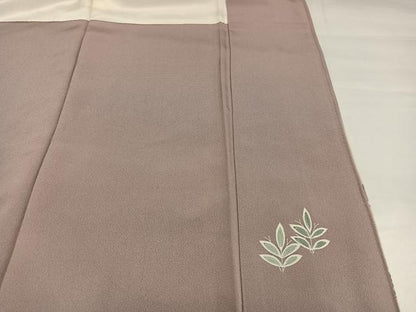 平和屋着物●訪問着　友禅　作家物　流水草花文　暈し染め　正絹　逸品　AABI7340ph