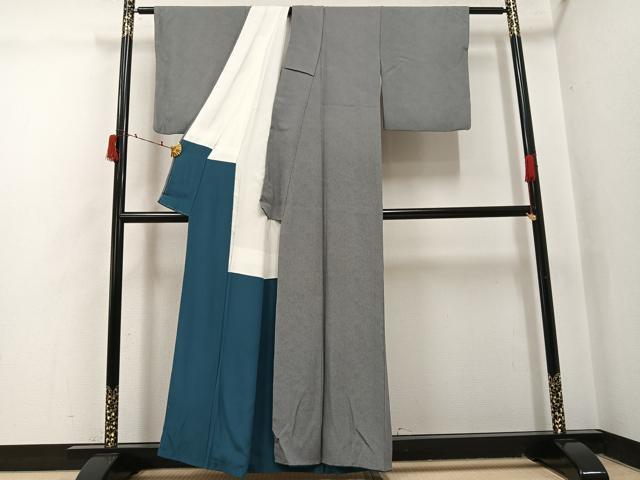 平和屋着物●江戸小紋　鮫小紋柄　正絹　逸品　AABI7341ph