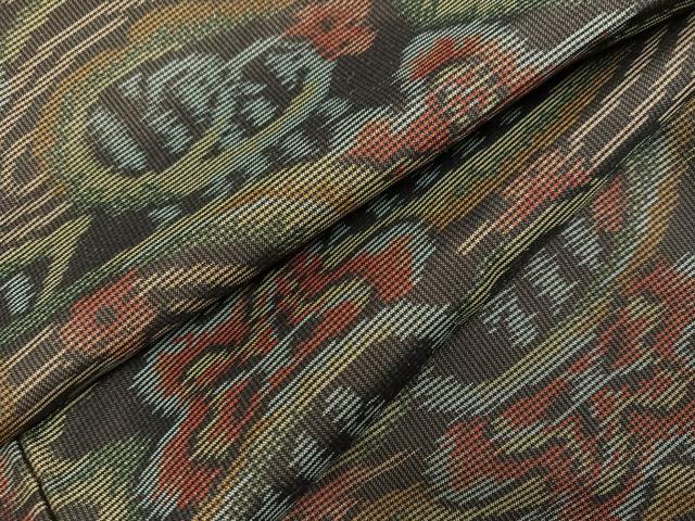 平和屋着物●上質な紬　流水花文　正絹　逸品　AABI7342ph