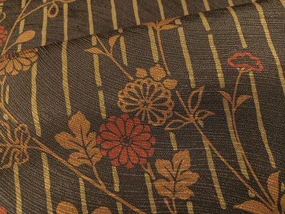 平和屋着物●訪問着　刺繍　草花舞蝶文　暈し染め　正絹　逸品　AABI7344ph
