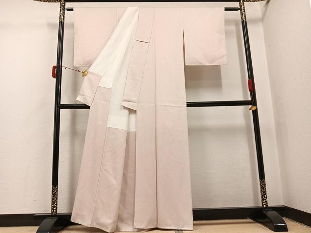 平和屋着物●上質な色無地　作家物　薄香色　正絹　逸品　AABI7348ph
