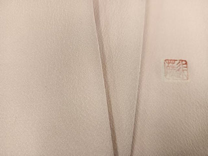 平和屋着物●上質な色無地　作家物　薄香色　正絹　逸品　AABI7348ph
