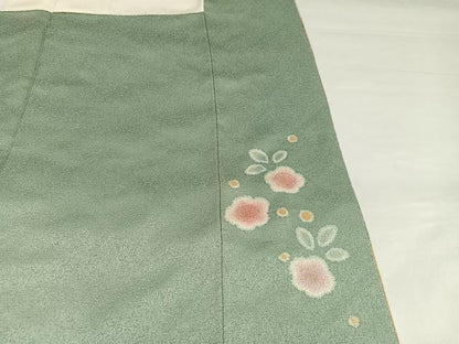 平和屋着物●訪問着　作家物　泰常　駒刺繍　絞り　金彩　金通し地　正絹　逸品　AABI7351ph