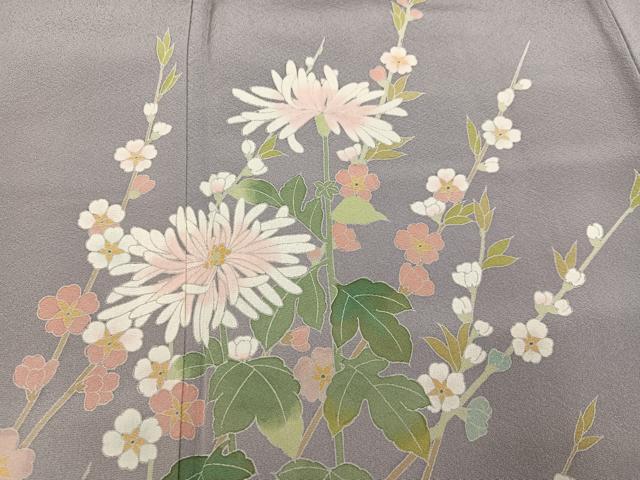 平和屋着物●宝生富美子　訪問着　友禅　梅松文　暈し染め　正絹　逸品　AABI7355ph