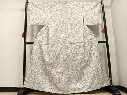 平和屋着物●上質な紬　樹林文　正絹　逸品　AABI7375ph