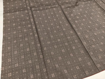 平和屋着物●結城紬　奥順　はたおり娘　手緒里　証紙付き　正絹　逸品　AABI7378ph