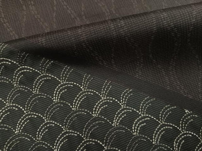 平和屋着物●本場大島紬　訪問着　刺繍　刺し子　青海波　正絹　逸品　未使用　AABI7379ph