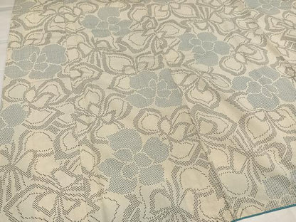 平和屋着物●上質な紬　花尽くし　正絹　逸品　未使用　AABI7384ph