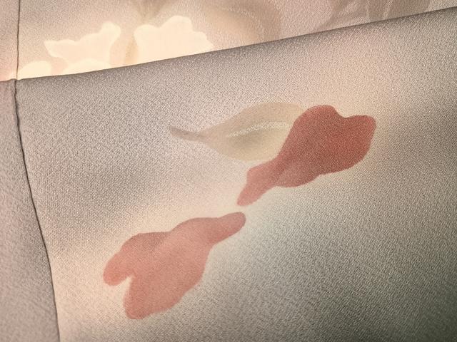 平和屋着物●訪問着　刺繍　枝花文　暈し染め　正絹　逸品　AABI7387ph