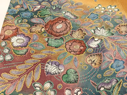 平和屋着物●染色作家　林淳一　訪問着　辻が花　絞り　暈し染め　金彩　正絹　逸品　AABI7389ph
