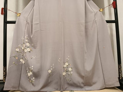 平和屋着物●訪問着　友禅　作家物　枝花文　暈し染め　正絹　逸品　AABI7390ph