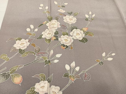 平和屋着物●訪問着　友禅　作家物　枝花文　暈し染め　正絹　逸品　AABI7390ph