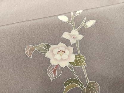 平和屋着物●訪問着　友禅　作家物　枝花文　暈し染め　正絹　逸品　AABI7390ph