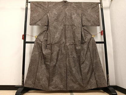 平和屋着物●本場大島紬　カタス9マルキ　群れ鶴文　正絹　逸品　AABI7394ph