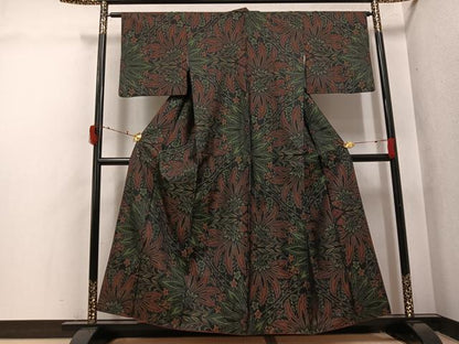 平和屋着物●本場大島紬　更紗文　正絹　逸品　AABI7396ph