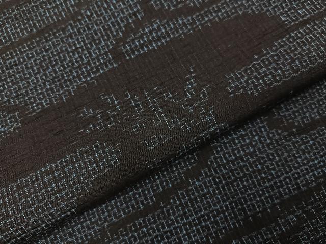 平和屋着物●結城紬　80亀甲　流水笹文　正絹　逸品　未使用　AABI7411ph