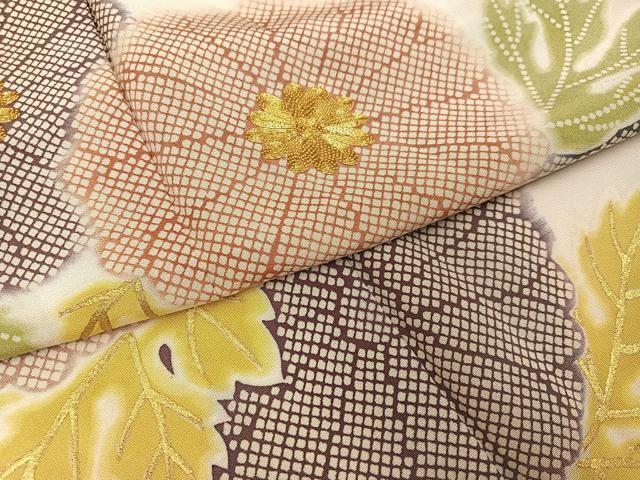 平和屋着物●豪華色留袖　駒刺繍　菊　暈し染め　金彩　正絹　逸品　AABI7413ph