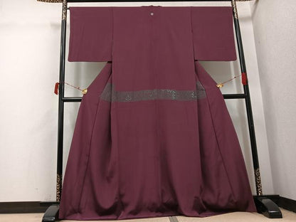 平和屋着物●江戸小紋　極小角通し　正絹　逸品　AABI7415ph