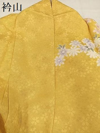 平和屋着物●豪華振袖　駒刺繍　舞花文　暈し染め　金彩　正絹　逸品　AABI7420ph