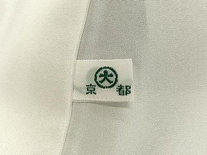 平和屋着物●上質な色無地　草花地紋　灰色　大丸扱い　正絹　逸品　未使用　AABI7426ph