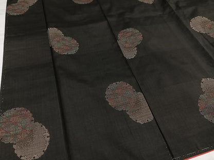 平和屋着物●本場大島紬　カタス7マルキ　地空き　雪輪重ね文　正絹　逸品　未使用　AABI7429ph