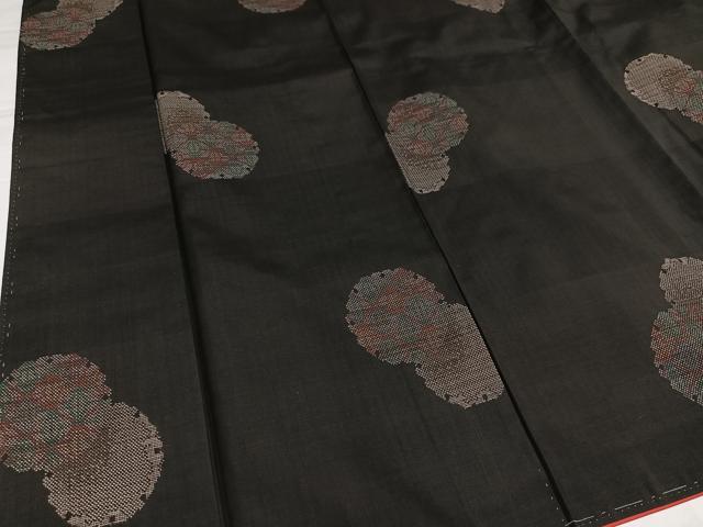 平和屋着物●本場大島紬　カタス7マルキ　地空き　雪輪重ね文　正絹　逸品　未使用　AABI7429ph