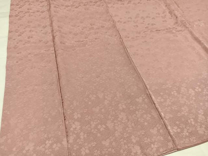 平和屋着物●上質な色無地　クローバー地紋　ときがら茶色　正絹　逸品　AABI7431ph
