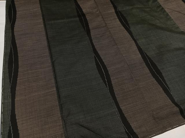 平和屋着物●本場大島紬　カタス7マルキ　間道　正絹　逸品　未使用　AABI7436ph