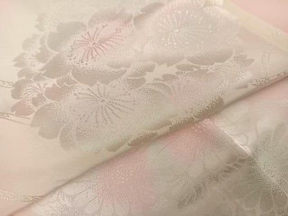 平和屋着物●振袖用長襦袢　無双仕立て　花地紋　暈し染め　正絹　逸品　AABI7439ph