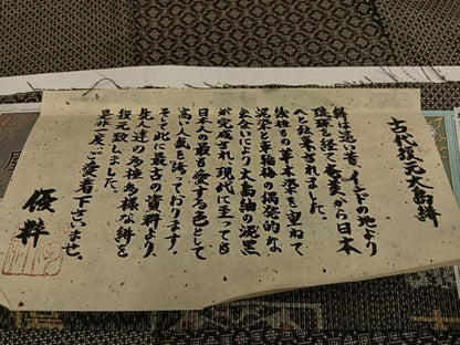 平和屋着物●本場大島紬　屋久杉染　割込み絣　間道　屋久杉染工房　証紙付き　正絹　逸品　未使用　AABI7442ph