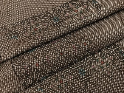 平和屋着物●本場大島紬　カタス7マルキ　横段花文　正絹　逸品　未使用　AABI7444ph