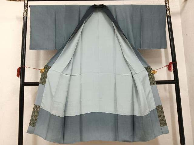 平和屋着物●男性　長襦袢　袷　鷹　松　正絹　逸品　AABI7454ph