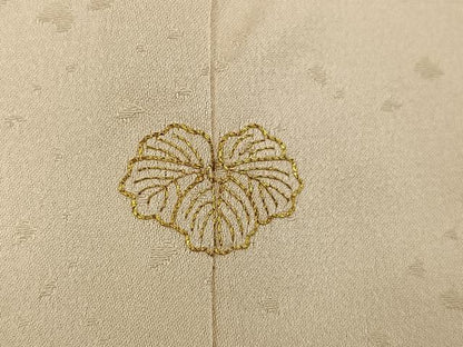 平和屋着物●訪問着　友禅　駒刺繍　松皮菱花文　金彩　正絹　逸品　AABI7455ph