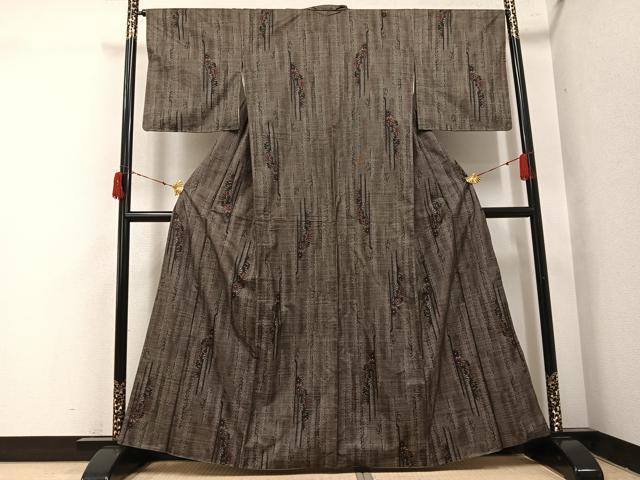 平和屋着物●本場大島紬　一元7マルキ　花間道　正絹　逸品　AABI7457ph