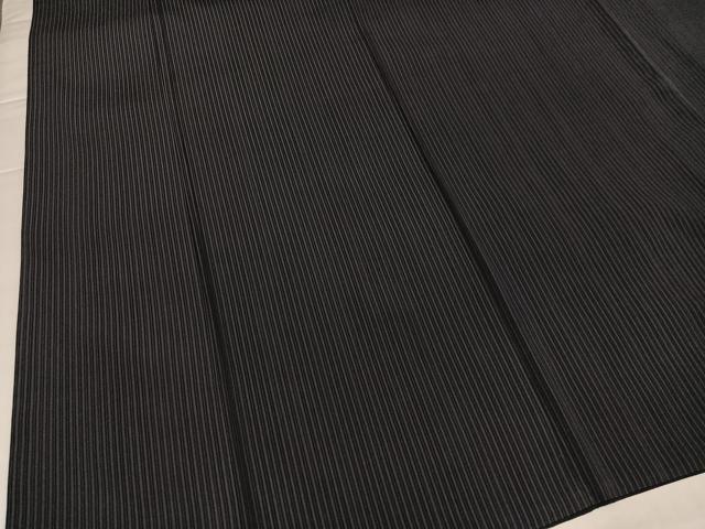 平和屋着物●お召　縞　正絹　逸品　AABI7459ph