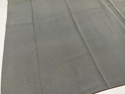 平和屋着物●伝統工芸士　廣瀬雄望　江戸小紋　万筋　黒色×灰色　正絹　逸品　AABI7462ph
