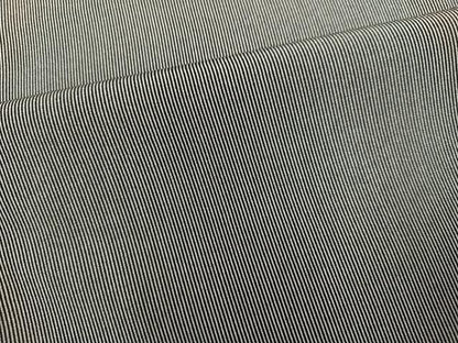 平和屋着物●伝統工芸士　廣瀬雄望　江戸小紋　万筋　黒色×灰色　正絹　逸品　AABI7462ph