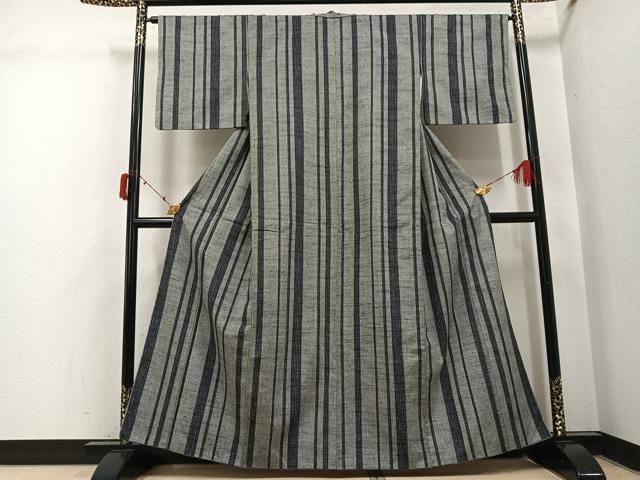 平和屋着物●上質な紬　間道　正絹　逸品　AABI7464ph