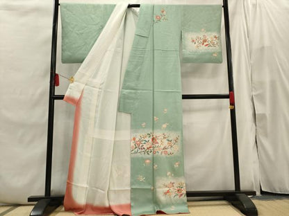 平和屋着物■訪問着　枝花文　金彩　正絹　逸品　AABI7483br