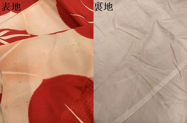 平和屋着物●セミアンティーク　長襦袢　袷　花尽くし　正絹　逸品　AABI8489ph