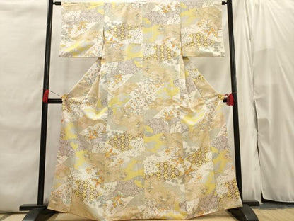 平和屋着物■上質な小紋 雲重ね吉祥文 金彩 正絹 逸品 AABI7489br
